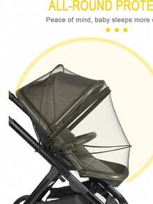 Universal Mosquito Net For Baby Strollers, Tricycles And Quadricycles - Black - View 6