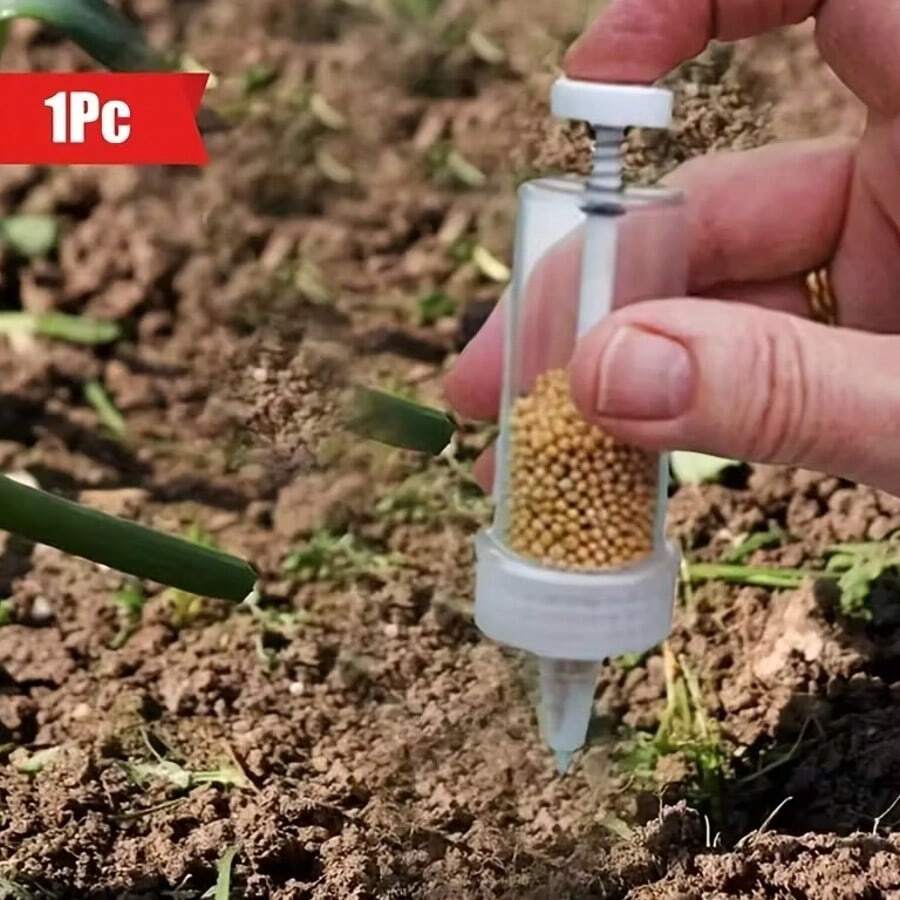1pc Random Color Hand-Held Seed Spreader, Mini Manual Sowing Tool, Essential Gardening Supplies For Planting Flowers, Pots And Flower Beds