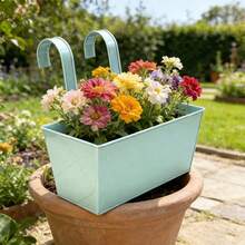 1/5/10个装金属桶花盆 - 复古阳台壁挂式花盆，带把手，花园装饰，适合室内外使用 - 彩色 - 查看 18