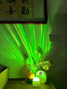 1pc Northern Lights Wave LED Atmosphere Projector Light, 16 Colors, USB Powered, Galaxy Starry Sky Projector, Suitable For Bedroom, Home Theater And Gaming Room Decor - Ambient Lighting - Multicolor - View 5
