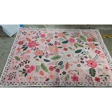 1pc Pink Floral Decorative Carpet, Living Room Rug, Area Rug, Living Room Area Carpet, Small Area Mat, Home Decor, Large Living Room Carpet, Round Carpet, Home Living Room Decor, Room Decor, Washable Rug - Multicolor - View 10