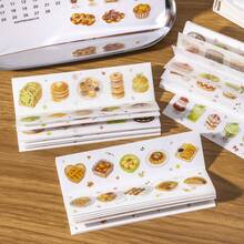 1 pieza Libro de pegatinas de la serie "Momento de saborear", libro de pegatinas con temática vintage de comida y bebida, esencial de papelería creativa para la organización de la oficina, adecuado para múltiples escenarios, pegatinas para fundas de teléfono y tazas de agua, decoración de álbumes y diarios, accesorios de cuadernos, pegatinas para diarios chatarra, pegatinas decorativas de arte y manualidades, pegatinas divertidas para scrapbooking, suministros para scrapbooking de Kindle, pegatinas para portátiles libro de sticker estikers - Deliciosos bocadillos fritos - Ver 11