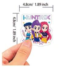 Hasbro 100pcs K-Pop Idol Hunting Girls PVC Stickers, Niche Design Idol Sticker Decals, Trending Crossborder Idol Fangoods, Waterproof Stickers - 100 Stickers Of Girl Groups - View 2