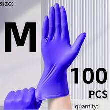 50/100pcs Purple Nitrile Gloves, Disposable Nitrile Gloves, Household Nitrile Gloves, Suitable For Kitchen Dishwashing, Bathroom Cleaning, Waterproof Anti-Slip, Kitchen Cleaning, Household Cleaning, Holiday Gift (Bagged) - Dark Purple - View 10