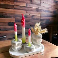 甜甜圈造型蜡烛硅胶模具，香氛石石膏手工皂圆形环形扩香器蜡烛熔块模具 - 矽膠模具 - 查看 6