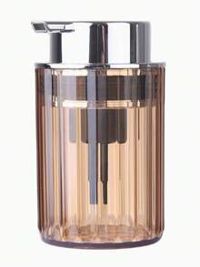 2pcs Luxury Large Capacity Bathroom Soap Dispenser, Spray Bottle, Bathroom Cleaning Supplies, Lemon Hand Wash Refill Bottle, Face Wash, Shampoo, Body Wash, Foaming Bottle - 350ml Transparent Champagne-colored Square Foamer - View 6