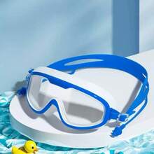 儿童泳镜，男女童游泳装备泳镜，防水防雾大框专业潜水泳镜 - 彩色 - 查看 4