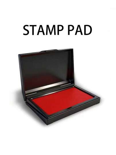 Quick-Drying Ink Pad, Rectangular Red Fast-Drying Ink Pad, Fingerprint Box, Financial Office Stamp Pad, Bank Blue/Black Ink Pad