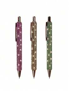 5/3/1pc Rhinestone Decorative Ballpoint Pen, Suitable For Office Signatures, Business Guests, Gift Pens - Multicolor - View 9