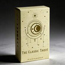 El Tarot Clásico: Baraja de 78 cartas atemporal | Obra celestial para lecturas de tarot intuitivas, exploración espiritual y perspicacia personal - Beis - Ver 4