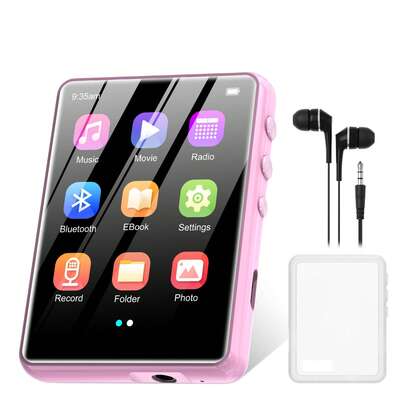 MP3 Player Bluetooth 5.3 - SWOFY 64GB Mp3 Music Player With 2.4" Touch Screen, Portable Digital Audio Player With HD Speaker FM Radio, Recording Support Up 512GB