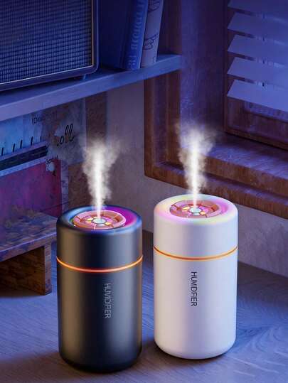 1个7色变色香薰加湿器，智能车载香氛扩散器 - 适用于卧室、书桌、办公室 | 圣诞节、万圣节、生日的完美礼物