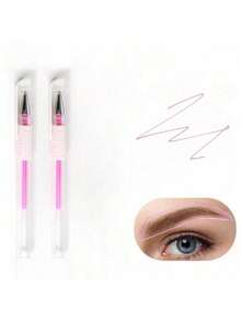 2/4/6/8pcs White Eyebrow Microblading Marker Pen, Skin Marker Pen, Permanent Makeup Tattoo Positioning Tool, Eyebrow Drawing Tool,Halloween Makeup,Tattoo - 彩色 - 查看 8