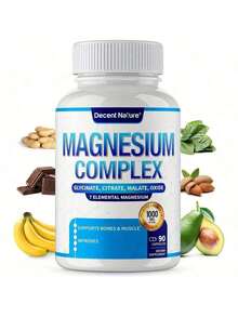 High - Efficiency Magnesium Complex - Supports Sleep, Nerve And Bone Health, Manages Stress And Mood, And Improves Muscle Function. Each Bottle Contains 90 Capsules. - 75ml - View 9