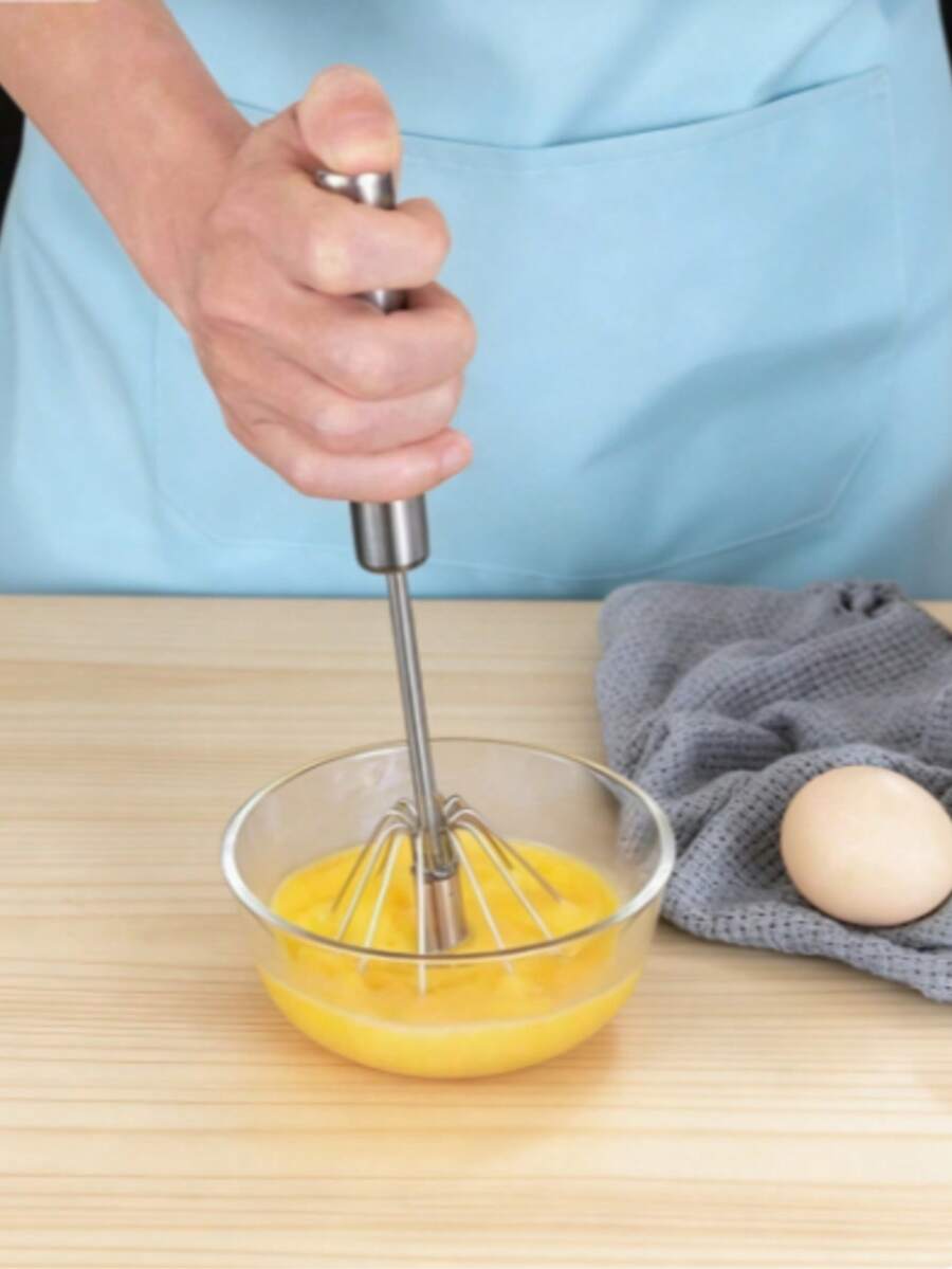 Stainless Steel Multi-Function Whisk And Milk Frother - Manual Mixer, Suitable For Baking, Eggs And Cream - Essential Kitchen Tool - Multicolor - View 1