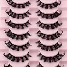 2 Pairs Russian Volume Style False Eyelashes, D Curl Thick & Curly, High Quality Self-Adhesive Eyelash Extensions, Popular Item - Black - View 4