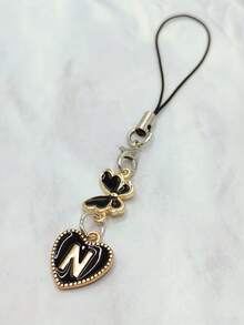 1个A-Z字母和优雅蝴蝶造型手机挂饰 - 耐用合金材质，适合作为礼物送给朋友、女朋友，生日礼物，手机挂饰，女友礼物，优雅配饰 - 彩色 - 查看 43