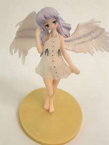 1 pieza ¡Ángel! Figura de anime estilo naranja, diseño de alas dinámico de chica ángel 2D bishoujo, decoración de escritorio de uniforme escolar de alta precisión, coleccionable de anime, regalo ideal para estudiantes, decoración de escritorio y regalo. Exhibición de colección de fans de anime, decoración del hogar/oficina - Regalo perfecto para entusiastas de la animación japonesa - Compatible con fondo fotográfico de anime - Pose linda, atuendo exquisito y expresión vívida - Figura de estilo anime hecha a mano - Multicolor - Ver 10