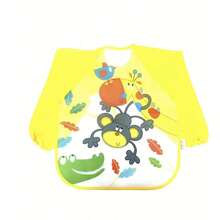 1/6 piezas Delantal impermeable de manga larga para niños, adecuado para ropa de pintura infantil, delantal de artista, suministros de arte para niños pequeños, delantal infantil, delantal infantil, delantal infantil, delantal de pintura infantil - Multicolor - Ver 7