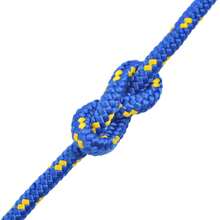 vidaXL Bootsseil Polypropylen 10 mm 250 m Blau Gartenseil, DIY-Projekte mit gedrehtem Seil für drinnen und draußen, Gartenseilbinden, Gartendekorationen, Partys, Boote im Freien - A - Übersicht 2