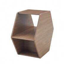 Hexagonal Multifunctional Coffee Table (79 X 69.4 X 40 Cm) – Easy-To-Assemble Modern Design For Versatile Spaces, Offering Expanded Living Solutions - Brown - View 10