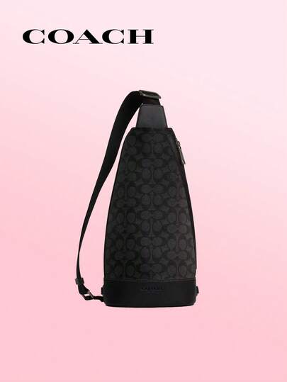  Bolso de hombro de moda para hombre de Coach, bolso ligero para ir al trabajo adecuado para uso diario, diseño elegante apto para el trabajo y el ocio, material duradero, apariencia clásica y de moda