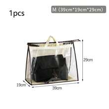 1pc Transparent Hanging Handbag Storage Bag - Waterproof Dustproof Bag, Suitable For Wardrobe Storage And Organization Of Designer Bags, Transparent Anti-Moth Anti-Humidity, Space Saving! (Display Prop Not For .) - Multicolor - View 20