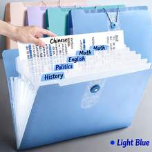 1pc 5-Slot Transparent File Folder, Student Test Paper Storage Bag, A4 Multi-Layer Document Organizer - Multi-layer Folder - View 12