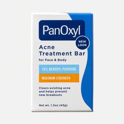 1.5oz 10% Acne Treatment Bar – Maximum Strength, Benzoyl Peroxide Face & Body Soap, Fights Acne, Clears Pores, Reduces Breakouts, Dermatologist Recommended, PanOxyl