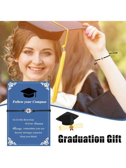 Bộ 30/15 chiếc/1 chiếc vòng tay la bàn, quà tặng tốt nghiệp đại học, quà lưu niệm tiệc tốt nghiệp, quà kỷ niệm ngày tựu trường, vòng tay truyền cảm hứng cho lễ tốt nghiệp, quà kỷ niệm tốt nghiệp.