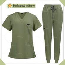 Multilcolors Hospital Medical Scrub Suits Uniform Women Men Scrubs Set Beauty Work Clothes Nurse Accessories Dental Surgery Suit - 42122-綠色 - 查看 13
