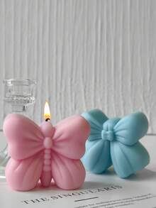 Khuôn nến silicon 3D hình nơ, phong cách nữ tính, nguyên liệu tự làm nến và xà phòng thủ công, chịu nhiệt và dễ lấy nến ra. - Bướm A - Xem 5