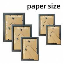 6pcs Classic Fashion Picture Frame Set, Multi-Color Frames, Horizontal & Vertical Display, Fits 3.5x5", 4x6", 5x7", 6x8", 8x10" Photos Or Artwork, Suitable For Personal Portraits, Landscapes, Illustrations, Photo Wall, Growth Records, Family Albums (Photo Paper Randomly Included) - 6Pcs - 查看 6