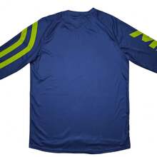 DONUTFOX 2025 男士长袖骑行T恤，山地自行车骑行服，速降骑行服，山地自行车T恤，摩托车越野T恤，耐力越野T恤 - 藍色 - 查看 11