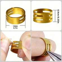 Yiwu Qiyou Accessories Co., LTD 3把12厘米DIY手工钳、1个金色戒指和1把银色镊子，用于制作和修理各种珠宝配件 - 彩色 - 查看 2