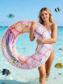 Flotador inflable para piscina, anillo inflable para nadar, anillo inflable de PVC para nadar, flotador inflable para brazos unisex, modelo talla grande nuevo 2026, diseño de patrón único, adecuado para deportes acuáticos de verano y fiestas en la piscina, fiestas en la playa, piscinas, playas, ocio de vacaciones de verano en la piscina, esencial de primavera, esencial de verano, esencial de primavera/verano, decoración de primavera, decoración de verano - Múltiples estilos - Ver 5