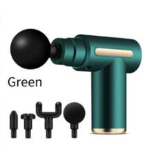 1PC Massage Gun, Deep Tissue Massage Gun, Handheld Portable Muscle Massager, Mini Travel Massage Gun, Ideal Gift For Men & Women, Fitness Gym Exercise, Sports Equipment, Gym Supplies - Green - View 2