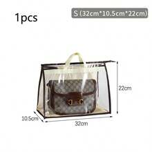 1pc Transparent Hanging Handbag Storage Bag - Waterproof Dustproof Bag, Suitable For Wardrobe Storage And Organization Of Designer Bags, Transparent Anti-Moth Anti-Humidity, Space Saving! (Display Prop Not For .) - Multicolor - View 17