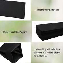 50个深种植袋，无纺布花盆，适用于深根蔬菜、花卉和植物 - 50pcs - 查看 7