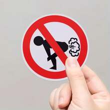 Funny "No Farting" Home/Car Sticker, Durable, Easy To Stick, Car Sticker, Bumper Sticker, Suitable For Laptop, Water Bottle, Phone, Car Decor - one-size - View 8