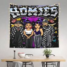 Art Posters Featuring Lil Homies From The Old School 90S, Perfect For Decorating Your Living Room Or Bedroom. A Great Gift Idea, Measuring 60 Inches By 51 Inches. - 1PC - 查看 2