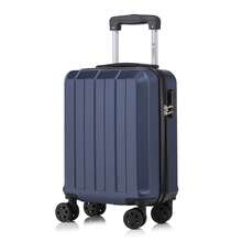 YONSLY Suitcase 16/20/24/28 Inch With 4 Wheels, 360° Combination Lock, Mesh Compartment, Soft Rubber Handle, Lightweight, Shockproof Trolley Suitcase, Carry-On Hard Shell Suitcase - 深藍 - 查看 12