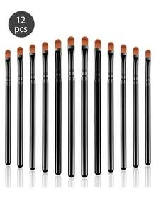 12pcs Mini Concealer Brushes, Synthetic Fiber Makeup Brushes For Lip, Under Eye, Eyebrow, Foundation, Concealing, Blending, Setting - Multicolor - View 8