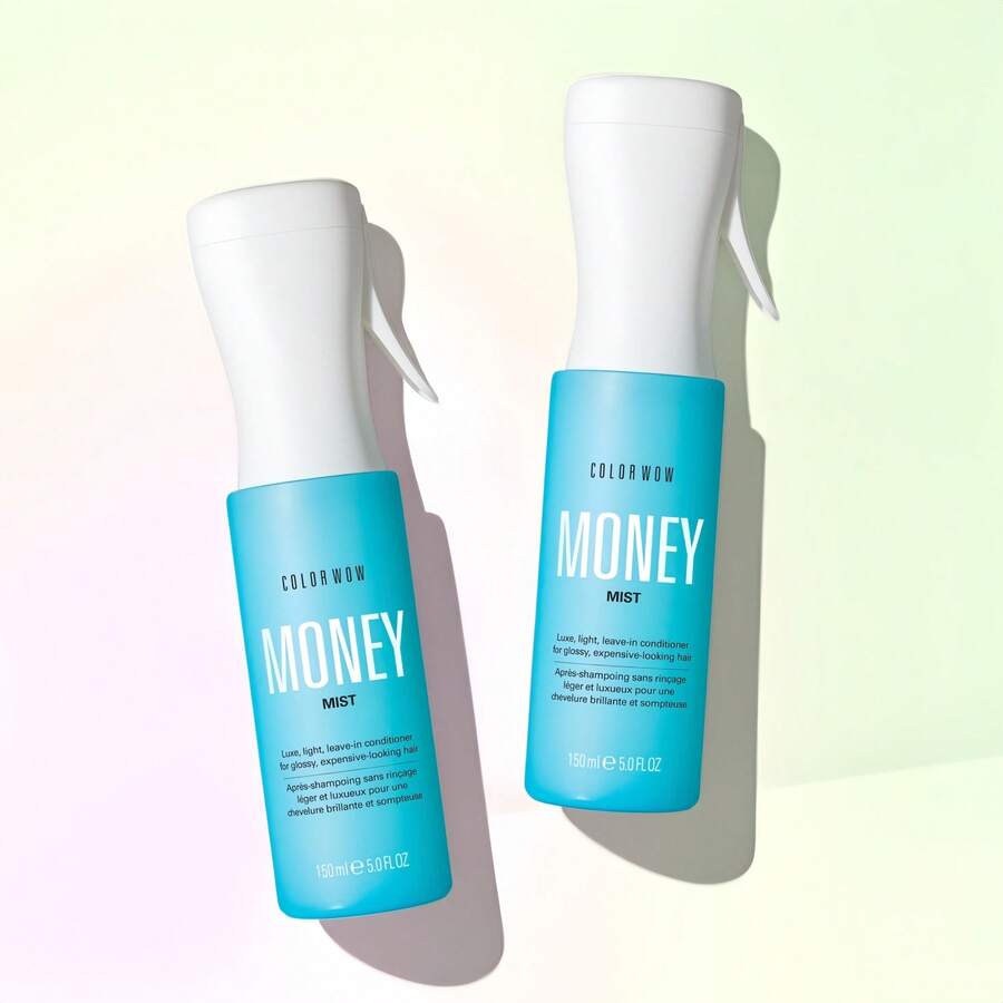 2PACK COLOR WOW Money Mist Leave-In Conditioner Spray, 150ml, Detangling & Moisturizing Formula, Restores Shine & Softness, Lightweight Leave-In Styling Treatment - Full Size - View 1