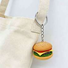 1pc Creative Realistic Hamburger Series Keychain, Handmade Accessory, Phone/Car Charm, Bag Pendant, Gift - Multicolor - View 2