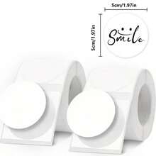 Transparent Round/Square Thermal Label Paper, Specifications: Round 50*50Mm (150 Sheets Per Roll), 40*30Mm (230 Sheets Per Roll), Transparent Unprinted Stickers - View 8