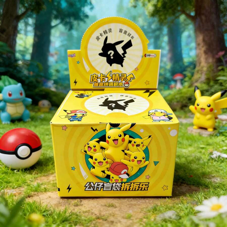 Pokemon Mystery Box, 3D Detachable Cartoon Plush Doll, Mysterious Raffle Cute 3D Plush Doll, Back To School Essential, Surprise Gift, Party Favor - Multicolor - View 1