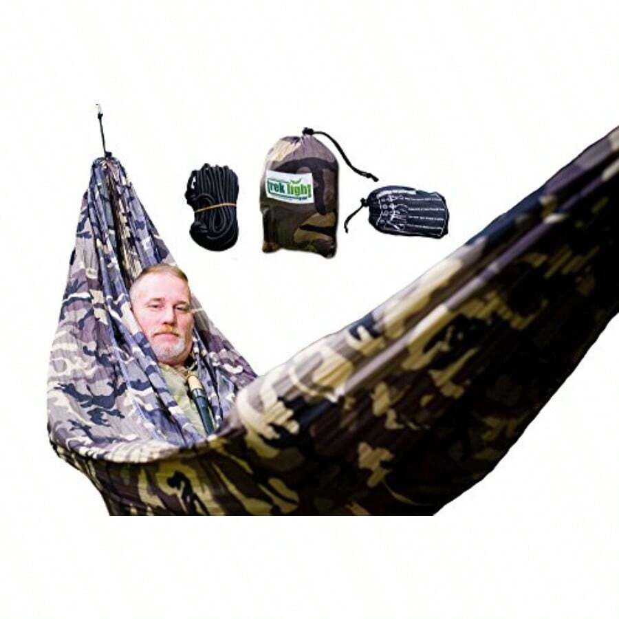 Trek Light Gear Hamaca Doble de Nailon para Uso al Aire Libre - Camuflaje - Ver 1