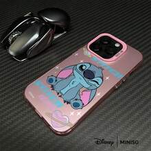 Miniso 1个迪士尼史迪奇太空星星行星图案手机壳，适用于iPhone 17/17 Pro/17 Pro Max/17 Air/16/15/14/13/12/11/X/7/8 Plus系列，iPhone 17 Pro Max手机壳，iPhone 17 Pro手机壳，iPhone 17手机壳，圣诞礼物，送给女朋友 - 紫色 - 查看 6