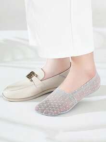 1/5/10 Pairs Of Fashionable Spring And Summer Women's Cool Feeling Skin Friendly Non Slip Mouth Polka Dot Lace Boat Scks ﻿ - Multicolor - View 7